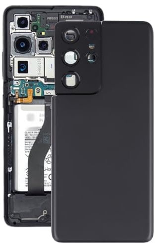 ZORSOME Battery Back Cover Replacement for Samsung Galaxy S21 Ultra 5G,Replacement Battery Door Back Cover for Samsung Galaxy S21 Ultra 5G,Black