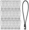 Adiwo Tenditore per telo con Ganci, 25 cm x 42 Pezzi Tenditore per telo con Ganci, Doppio Gancio per Corda Elastica per Teli, Tende, Portabagagli, Auto e Biciclette, Esterno - Nero