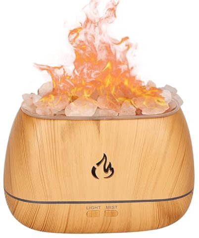 Salzlampen-Duftdiffusor | Salzfelsen-Flammen-Diffusor | Heimdekoration, 7 Farben LED-Licht für Spa-Center, Yoga
