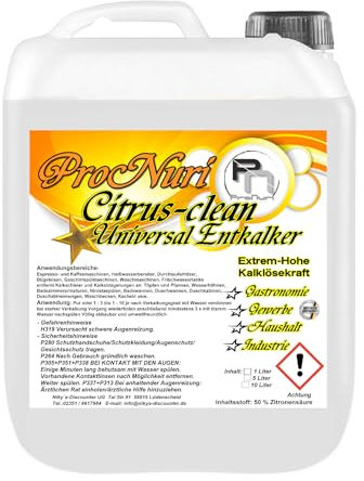 10 L Kalklöser flüssig Entkalker Citric Acid Zitronensäure E330 Rostlöser Rost