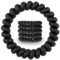 Specora Spiral Haargummi Schwarz Matt 5er Pack - 5 cm - Telefonkabel Zopfgummi - Ohne Ziepen & Verheddern - Elastisch, ohne Abdruck, haarschonend