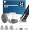 shinfly Stuhlbeinkappen Rund 24 Stück (20.1-30mm), Schutzkappen für Stuhlbeine, Silikon Stuhlbeinschoner für Stühle & Bodenschutz, Filzgleiter für Schräge Stuhlbeine, Geräuscharm【Transparent】