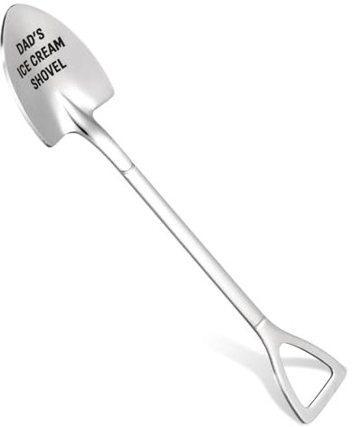 Dad's Ice Cream Shovel Spoon, Stainless Steel Funny Dads Ice Cream Shovel Unique Personalized Father Daddy Gifts for Dad from Daughter or Son on Birthday Special Occasion