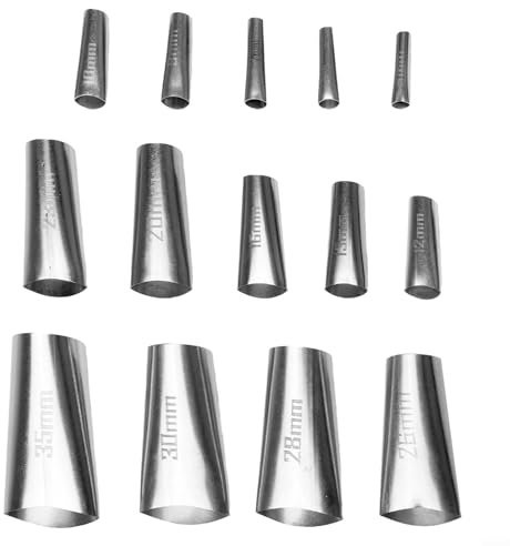 Professional Stainless Steel Caulking Nozzle Set, 14 Pieces Sealant Applicator Finishing Tool, For Countertops Windowsill Tile Siding
