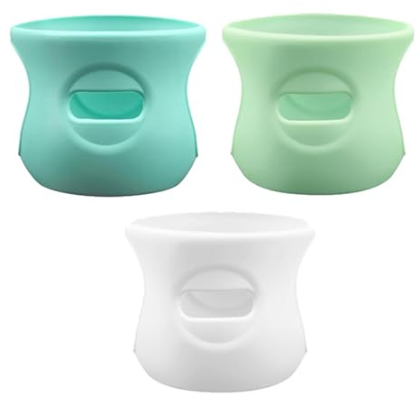 Lot de 3 coques de protection en silicone pour bouteilles en verre incassables 120/240 ml