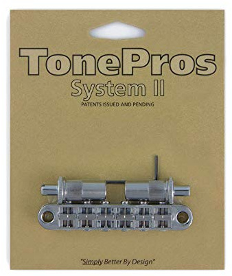 Tonepros Tuneomatic, metrisch Chrome, gekerbt
