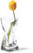 Leonardo Volare Vase, geschwungene dynamisch geformte Blumenwase mit massivem Eisboden, handgefertigtes Klarglas, Höhe 20 cm, 450 ml, 014099