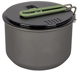 Bo-Camp Cuisine BC Stieltopf, hart anodisiert 15 x 9, 5 cm anthrazit/red
