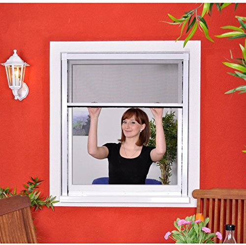 Slim Rollo - Fliegengitter für Fenster als Rollo - Insektenschutzrollo Fliegengitterrollo Smart - 160 x 160 cm (anthrazit)