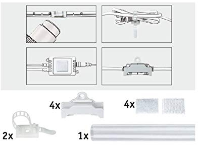 Paulmann 70590 LED Stripe Montage-Pack für YourLED u.a.m 12-teilig, Kunststoff