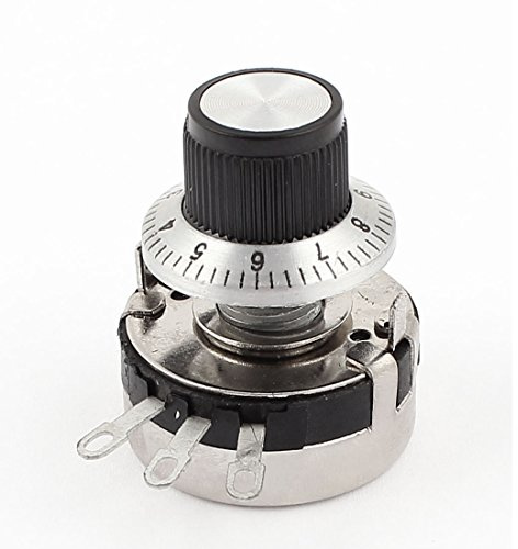 Uxcell a15082600ux0077 Carbon Linear Variable Potentiometer with Diameter Knob, WTH118-2W 10K Ohm