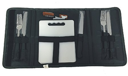CB Präsentwerbung GmbH Picknickgeschirr Picknickbesteck Campinggeschirr Reisebesteck (schwarz)