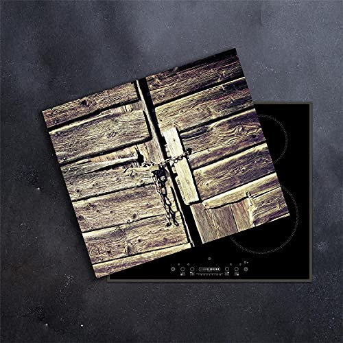 damu | ceranf eldab de couverture 1 pièces 60 x 52 cm herdabdeckplatten abstrait gris bois Cuisinière électrique induction Protection Protection anti-éclaboussures Plateau en verre Planche à découper
