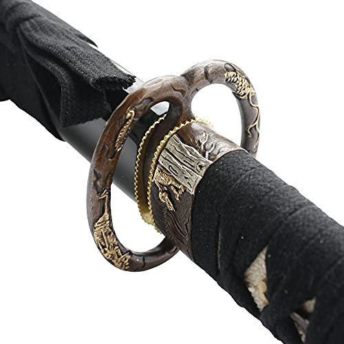 John Lee Musashi Gold, Schwarz, Schwarz (Blade) Kohlenstoffstahl Katana 73 cm Katana