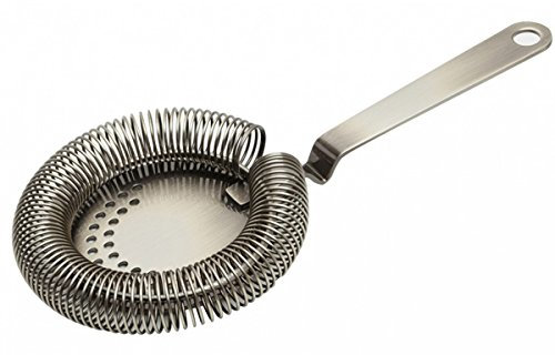 Beaumont Antique Brass Bar Strainer - Cocktail Sieve, Keeps Ice in Shaker, Handwash Only