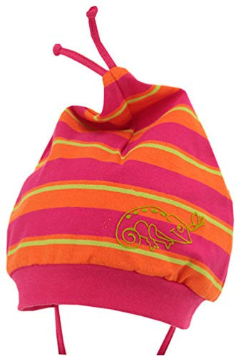Maximo Mädchen Kinder-Mütze Ringel pink-orange UV-Schutz 50+ Größe: 45