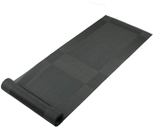 Famibay Tischläufer Schwarz Abwaschbar PVC Tischläufer Tischdecke Tischläufer wohnzimmertisch Läufer 135CM für Holztisch Tischdeko