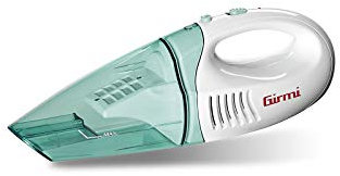 Girmi AP10 Aspirapolvere Ricaricabile Portatile, Wet & Dry Ciclone, 550 ml, Batteria al Lithio, 4.8V, Accessori inclusi, Bianco/Verde acqua