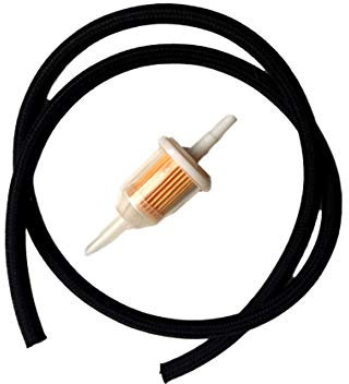 5 mm Kraftstoffschlauch und Kraftstofffilter.