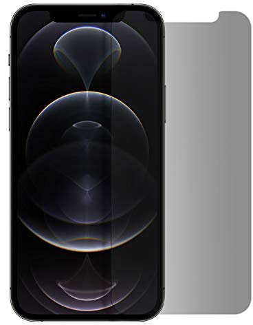 MyGadget Screen Protector [Privacy Filter] for Apple iPhone 12 | 12 Pro - Tempered Glass Coverage Film Anti Spy - Shatterproof & Scratch Proof 9H Hardness