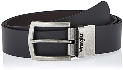 WRANGLER - Gürtel Herren - 100% Leder - 2Sided Belt - Schwarz