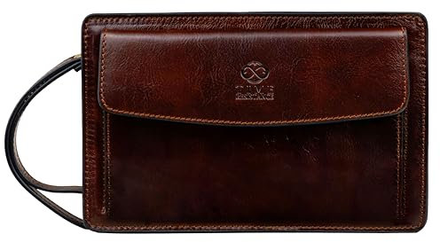 Time Resistance Lederclutch für Herren - Herren Handtasche - Ledertasche Herren - Edles Portmonee - Umhängetasche Herren - Clutch aus Leder