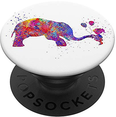 Baby Elephant Pop Mount Socket animal print watercolor style PopSockets Swappable PopGrip