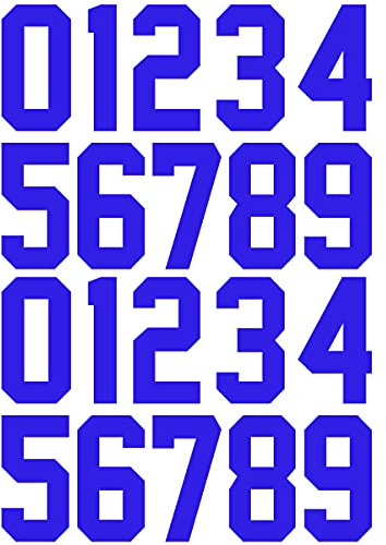 QIUKUI 2set 8 Inch Vinyl Iron on Numbers Heat Transfer Numbers for Jerseys Clothing T-Shirt Bag (Blue Color)……