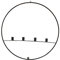 Kerzenleuchter Circle - Wandbefestigung - schwarz - Metall - Durchmesser 60 cm