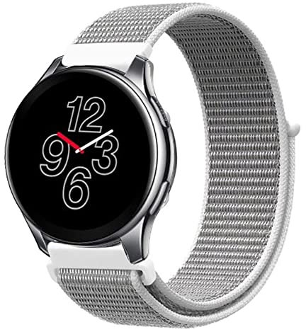 Strap-it Nylonarmband Grau - Passend für OnePlus Watch - Armband für Smartwatch - Ersatzarmband