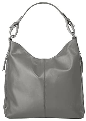 Samantha Look Handtasche Echt Leder Damen 017580 Made in Italy, elegante Schultertasche, Umhängetasche aus Leder