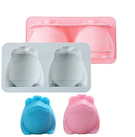 2PCS Cake Mold, 2 Cartoon Silicone Animal Shape 3D Frog Shape Molds for DIY Baking Mould Cupcake Decorating Tools