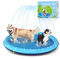Nobleza Hundepool, D170 cm/67 in Planschbecken für Große & Kleine Hunde, 0.55mm Verdickt Anti-Rutsch Sprinkler Matte Hund Faltbarer Splash Pad für Sommer, Garten, DraußEn