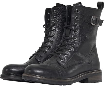 John Doe Jackie - Stivali da moto da donna, con tacco alto, colore: Nero, Nero , 39 EU