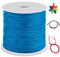 LEREATI 0.8mm Fil Nylon pour Bracelet Perle 100m Cordon Bracelet Macramé Fil de Jade, Cordon Satin pour Arts Créatifs, Bijoux, Décorations (Bleu Lac)