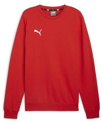 PUMA teamGOAL Casuals Crew Neck Sweat - Maglione Lavorato a Maglia Uomo, PUMA Red-PUMA White,