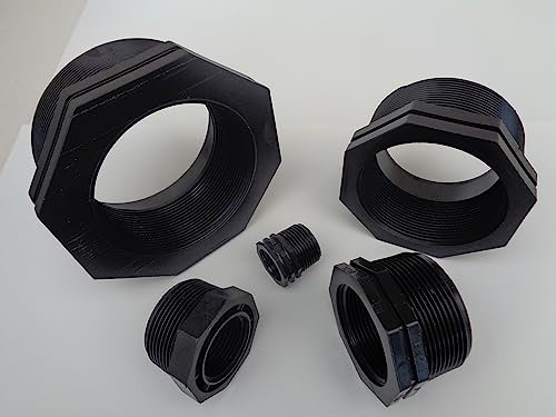 Hexagon Reducing Bush Water Fitting Polypropylene BSP Fish Pond CHOOSE SIZE (2 x 1 bsp)