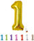 LITTLE BIRTHDAY | Zahlen Luftballon | Folienballon | Helium Gas Balloon Ballon | 101 cm | 0 1 2 3 4 5 6 7 8 9 in vielen Farben | Geburtstag | Kindergeburtstag | Deko | gold 1