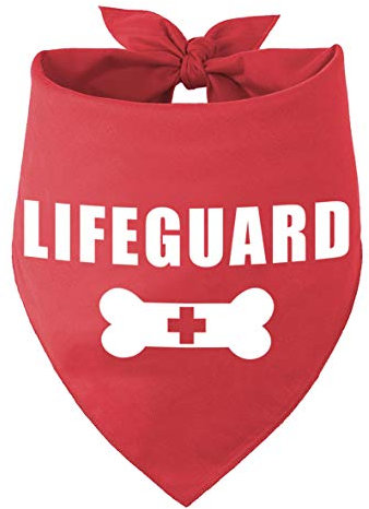 YROVWENQ Bandana amusant et mignon Lifeguard pour animal domestique pour chiot, chien, plage, piscine, accessoires bandana