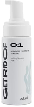 salted. Porentiefer Reinigungsschaum | 150 ml | Gesichtsreinigung für ein frisches und geklärtes Hautbild | Für ölige und Mischhaut | Gesichtspflege Damen & Herren | Vegan | Parfümfrei | Pure