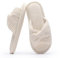 Chantomoo Pantofole da Donna in Memory Foam per la Casa Camera da Letto Bagno spa Matrimonio Viaggio Ospedale Open Toe Velluto a Coste Pantofole Antiscivolo Accoglienti Confortevoli,Beige 40/41 EU
