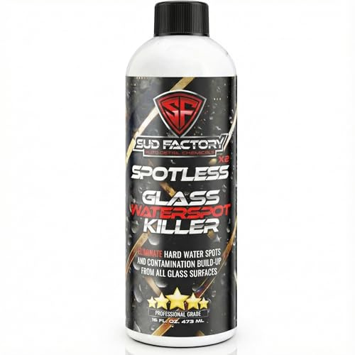 Sud Factory Spotless X2 Glass Hard Water Spot Remover for Cars, Shower Doors, Homes & Boats - 16oz