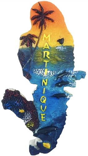 Kühlschrankmagnet 3D Martinique Frankreich Souvenir Reise Souvenir Küche handbemalt