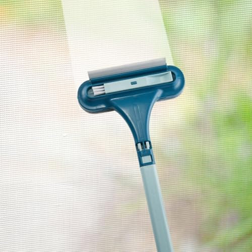 63cm Limpiador De Mosquitera, Cepillo Mosquiteras, Herramienta Limpieza Ventanas Doble Uso Húmedo Y Seco, Cepillo De Limpieza De Pantalla 2 En 1,Extensible En Seco Húmedo,Cepillos Limpieza Mosquiteras