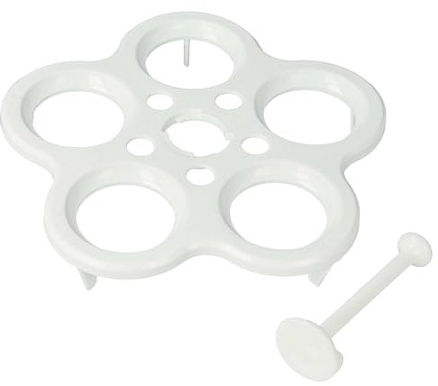 vhbw 1x Cuociuova compatibile con Silvercrest Monsieur Cuisine Smart SKMS 1200 A1 robot da cucina - per 5 uova, 12,2 cm, bianco