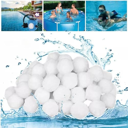 FENGSHENG-SHOP Pool Filter Balls, 800g Filter Balls for Sand Filter, Reusable Fiber Ball for Pond/Swimming Pool/Fish Tank Sand Filters (Equals 55lbs Pool Filter Sand)