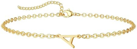 ZENGSING Buchstaben Armbänder Damen Mädchen Brief Initial Armband Einstellbar Elegante Armbänder A-Z Capital Initial Charme Armband Gold Armband Geschenke für Frauen Mädchen (A)
