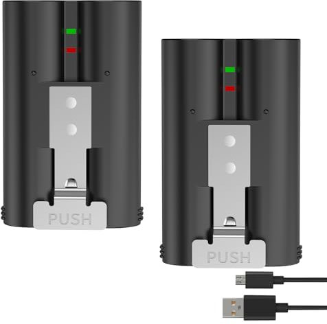 2 Packs 6040mAh 2025 New Upgraded Improved Rechargeable V4 Battery for Ring Video Doorbell 2/3/3+/4, Stick Up Cam(2/3rd Gen) Spotlight Peephole Cam Battery (2, V4)
