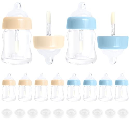 Vezerd Lipgloss Behälter, Lippenstifthülsen Leere Tuben Lip Gloss Tubes, 10 Stück 5ml Lippenstift Tubes Lippenbalsam Behälter, Wiederverwendbar Nachfüllbar für DIY Kosmetik Lipgloss Selber Machen