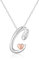 Mesovor Silber Anfänglich Kette für Damen, Halskette mit Buchstaben Namens Anhänger und Herz aus Roségold, Schmuck Geschenke, 50 cm Kette (Buchstabe-C)
